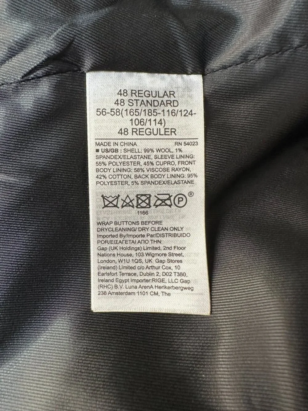 Banana Republic Men's Italian Signature Nailhead Slim Suit Jacket Size 48R Grey